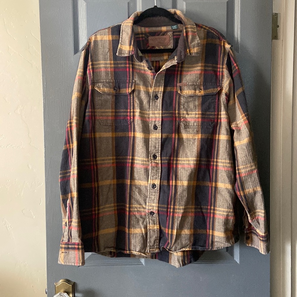 Orvis button down plaid flannel